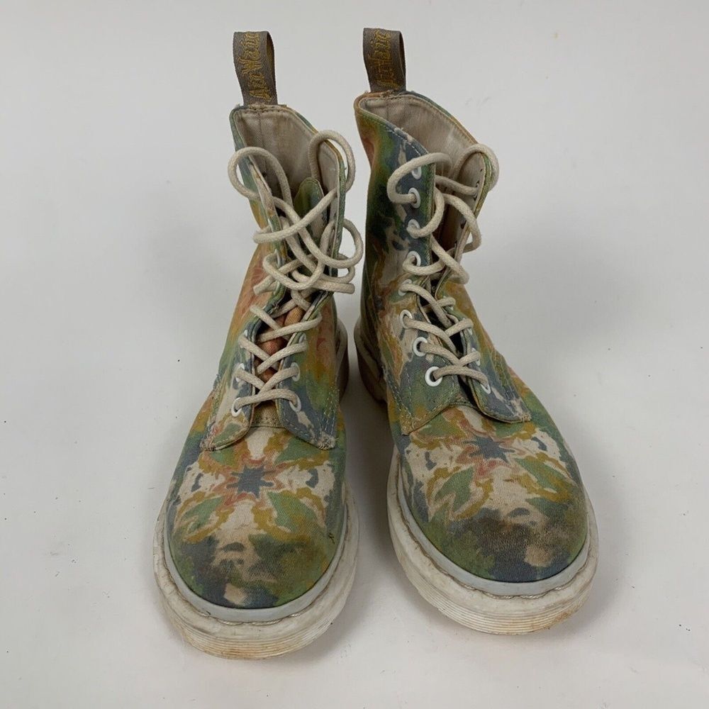 Dr. Martens Tie-Dye V Page MTD Boot Multi Mandala Pastel Fine Canvas Size 6 - Picture 2 of 5